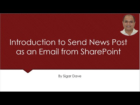 SharePoint   Send News Post as an Email