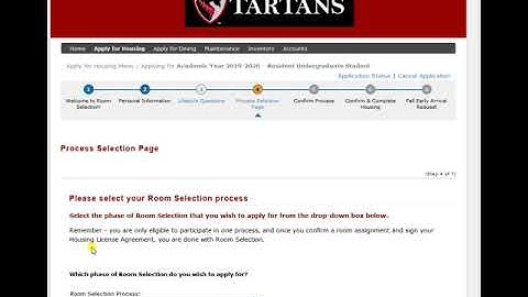 Carnegie Mellon University Room Selection 2019: How to Retain Your Room