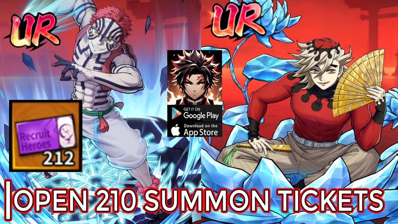 Ultimate Versus Gameplay - Open 210 Summon Tickets Demon Slayer Game