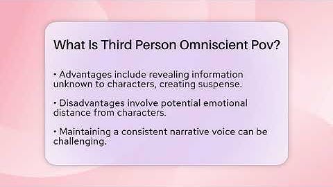 What Is Third Person Omniscient Pov? - Tales And Texts