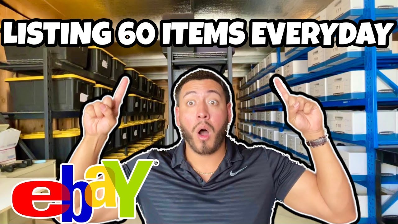 How I Manually List 60 Items A Day On Ebay No Workers Youtube 