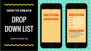 How to Create Drop Down List/Menu in Xcode 9.0 (Swift 4.0)