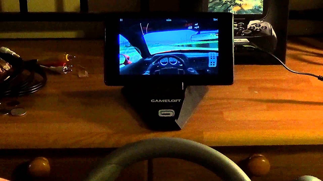Real racing 3 with Xbox 360 steering wheel - YouTube