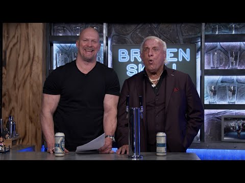“Stone Cold” plays word association with Ric Flair at the Broken Skull Bar