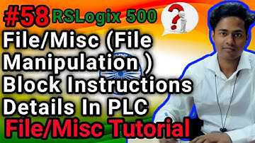 File/Misc (File Manipulation) Instructions In RSlogix 500 | RSLogix 500/PLC Tutorials For Beginners