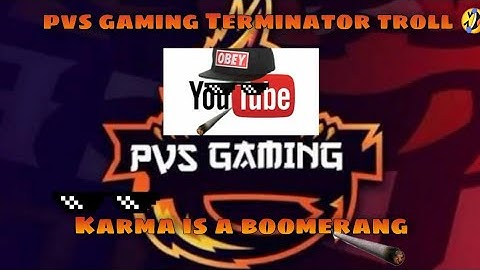 pvs gaming channel Terminated troll 😂 || FF expects