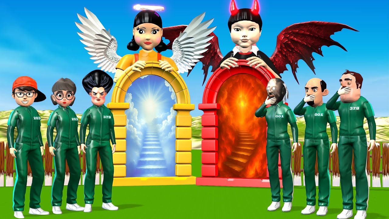 Игра «Учительница 3D против кальмара»: выбирайте рай или ад и творите добро или зло, 5-кратный че...