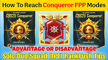 🇮🇳HOW TO REACH CONQUEROR SOLO/DUO/SQUAD (FPP) MODES⁉️ | BGMI RANKPUSH TIPS & TRICKS ✅️