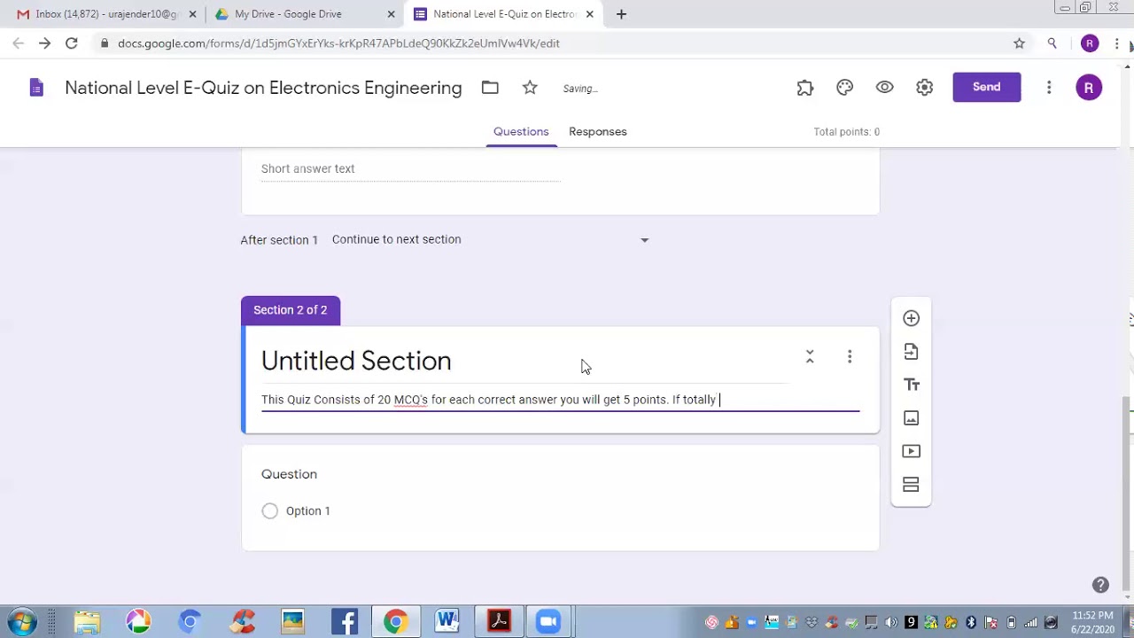 create google form in english and telugu - YouTube