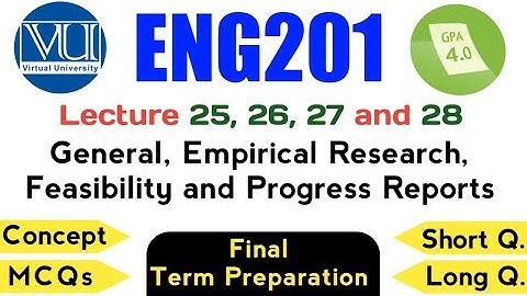 Eng201 Short Lecture 25, 26, 27 and 28 | Eng201 Final Term Preparation | Eng201 Past MCQs | VU