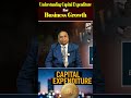 Understanding Capital Expenditure for Business Growth | Money Mantan TV #shorts #moneymantantv #yt