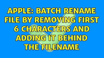 Apple: Batch rename file by removing first 6 characters and adding it behind the filename
