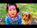 The boo boo song 手当ごっこ！公園でみのちゃんと犬のナッツがあそぶよ　boo boo story
