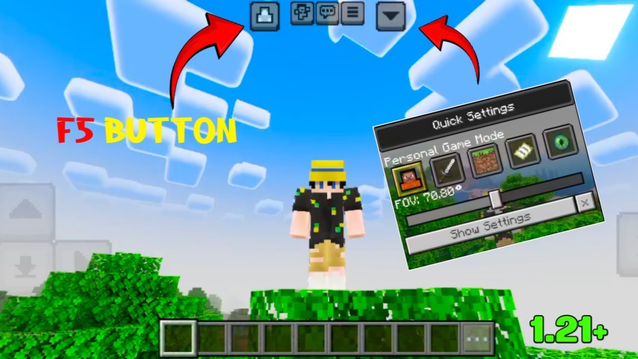 F5 button for Minecraft || F5 Button for mcpe 1.21 || F5 Button mod for ...