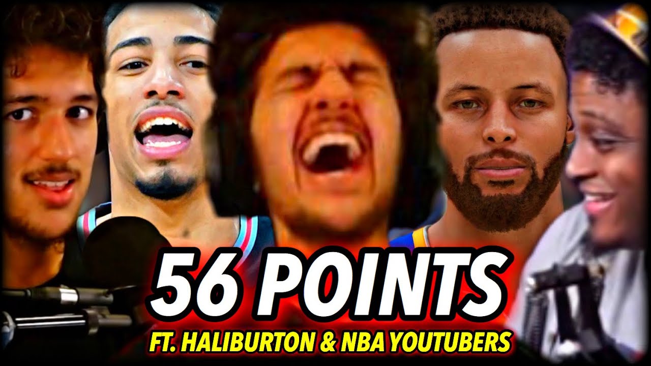 I Dropped 56 POINTS with CURRY on a TRASH TALKER (ft. Tyrese Haliburton & NBA YouTubers) | NBA 2K21