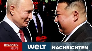 UKRAINE-KRIEG: Teuflischer Pakt gegen Westen Putin begrüßt Kim Jong Un Was ist ihr Plan | STREAM