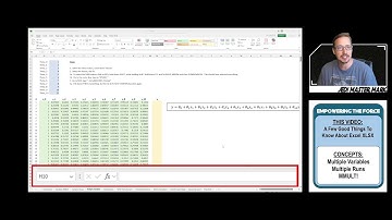 Excel Basics 03 - Multiple Variables, Multiple Runs, MMULT!