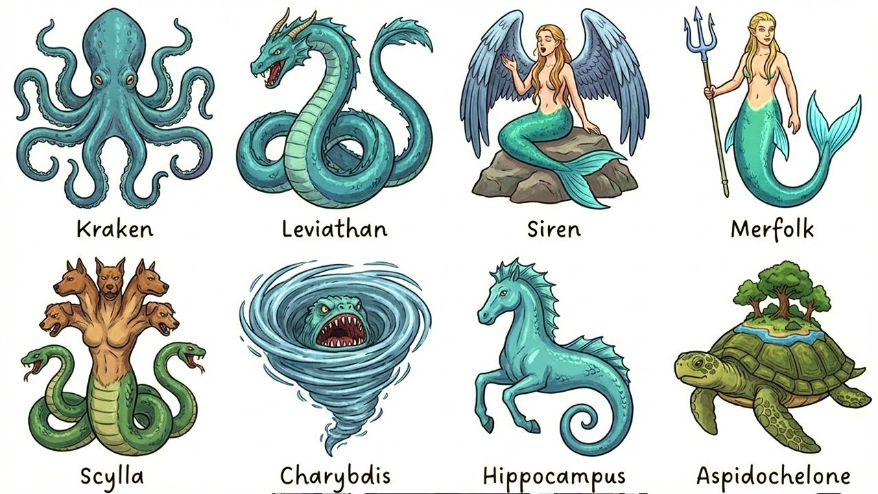 Every Mythical Sea Creature Explained in 21 Minutes