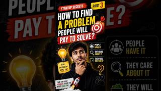 Part 3: How to Find a Problem People Will Pay to Solve?🎯#businessfacts #business #startup #ytshorts