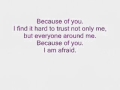 Kelly Clarkson - Because Of You (Lyrics)