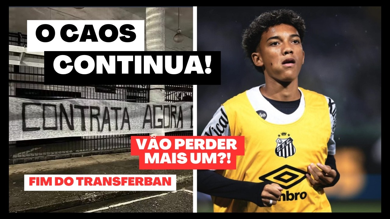 CAOS NO SANTOS! Robinho Jr pode sair e finalmente pagaram o TRANSFERBAN!!