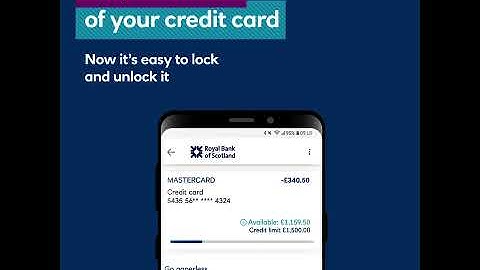 Royal Bank mobile app  - lock/unlock your credit card