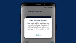 Royal Bank mobile app  - lock/unlock your credit card screenshot 5