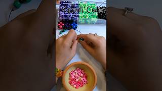 How to Make a Kandi Cube | Green & Black 3D Beaded Cube Tutorial