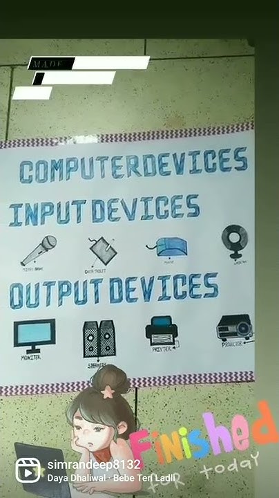 computer 💻 devices, input devices, output devices chart drawing - YouTube