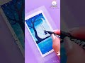 Valentine's day special || Easy romantic couple love scenery painting #Shorts