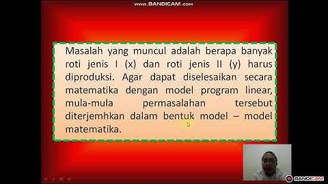 Program Linier Part 1 (Sistem Pertidaksamaan Linier Dua Variabel )