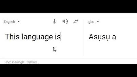 Igbo + Google Translate = BIGGER MAN