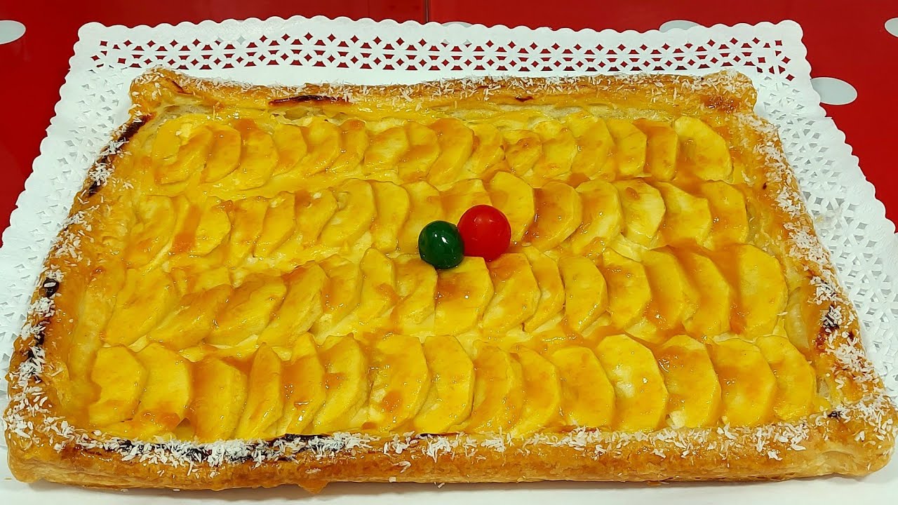 ❤️ TARTA FÁCIL DE MANZANA 🍎 CON HOJALDRE Y CREMA 😋 // BEATRIZ COCINA