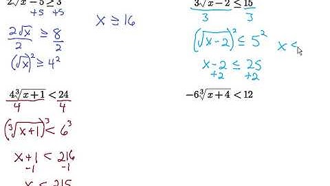 Solving Radical Inequalities