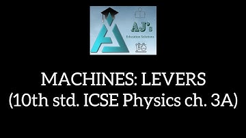 MACHINES: LEVERS (10th std. ICSE Physics ch. 3A)