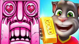 Temple Run 2 Blazing Sands VS Talking Tom Gold Run Android iPad iOS Gameplay HD screenshot 4
