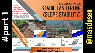 Soil Mechanics : Slope Stability #part1 - Hinawan T. Santoso, ST, MT