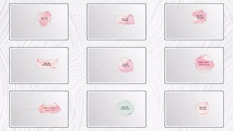 Elegant Call Out After Effects Templates