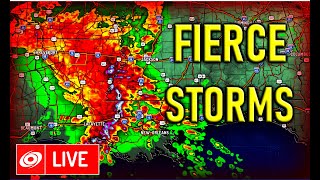 Live Weather Coverage - Major tornado threat from a fierce line of storms