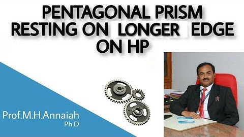 Projection of PENTAGONAL Prism resting on longer edge on HP