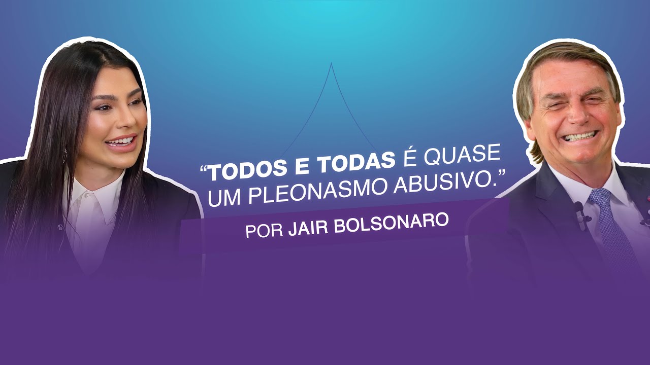“Todas e todos é quase um pleonasmo abusivo.” | Entrevista com o Presidente Jair Bolsonaro. #cortes