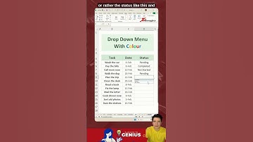 Excel Drop-Down Menu with Color 🎨 | Easy Excel Tips & Tricks