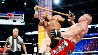 لعبة المصارعة WWE2K20 : مباراة نارية بين تريبل اتش ضد بروك ليسنر 