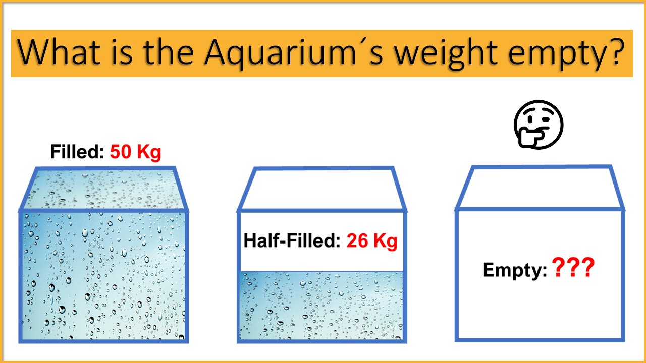 What is the aquarium´s weight empty - Brain Teaser - Riddles - YouTube
