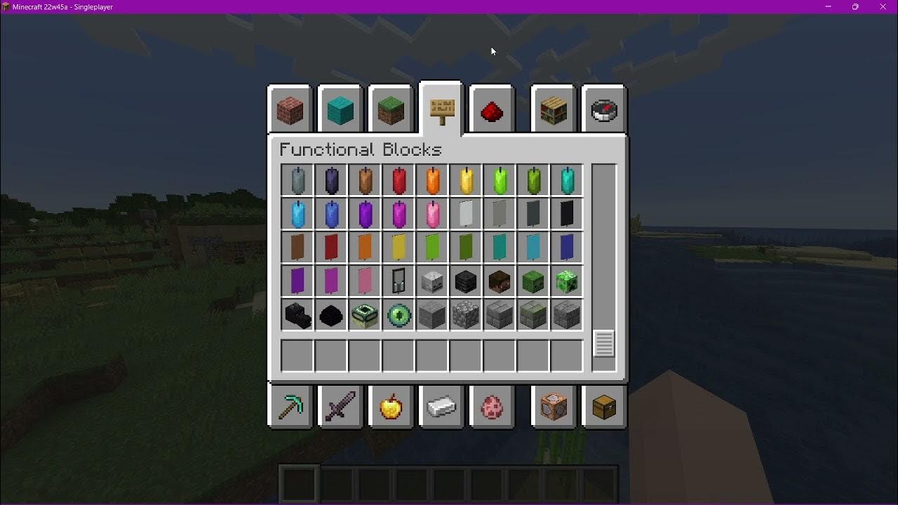 New Inventory Sorting Minecraft 22w45a (1.19.3/1.20) YouTube