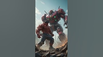 Red Hulk and AI Robot #animation #transformers #fusion #transaction #hybrids #ai #usa