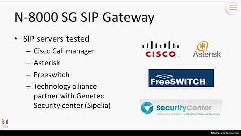 TOA Canada -  New IP Intercom Products and Software Training