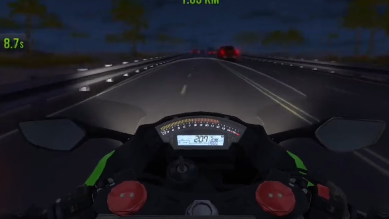 Traffic Rider Gameplay | Night Full Speed Ride 🌧️🔥 | Best Turning & Crash
