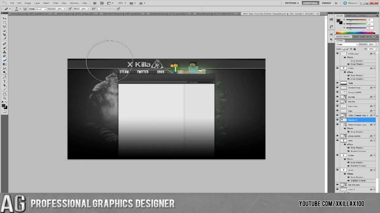 XKiLLaX100 YOUTUBE BACKGROUND | Axis Graphics SPEEDART