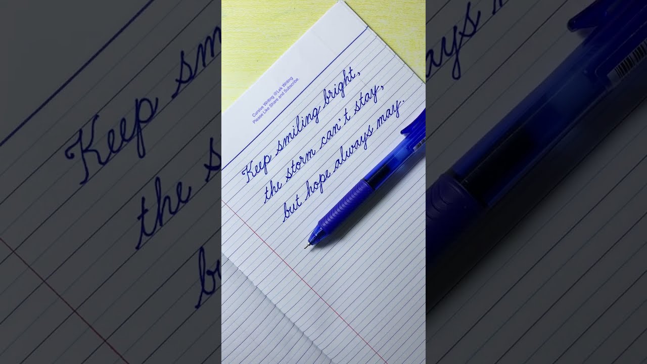Cursive Writing Quote 26 Handwriting Practice Letters How To Write In